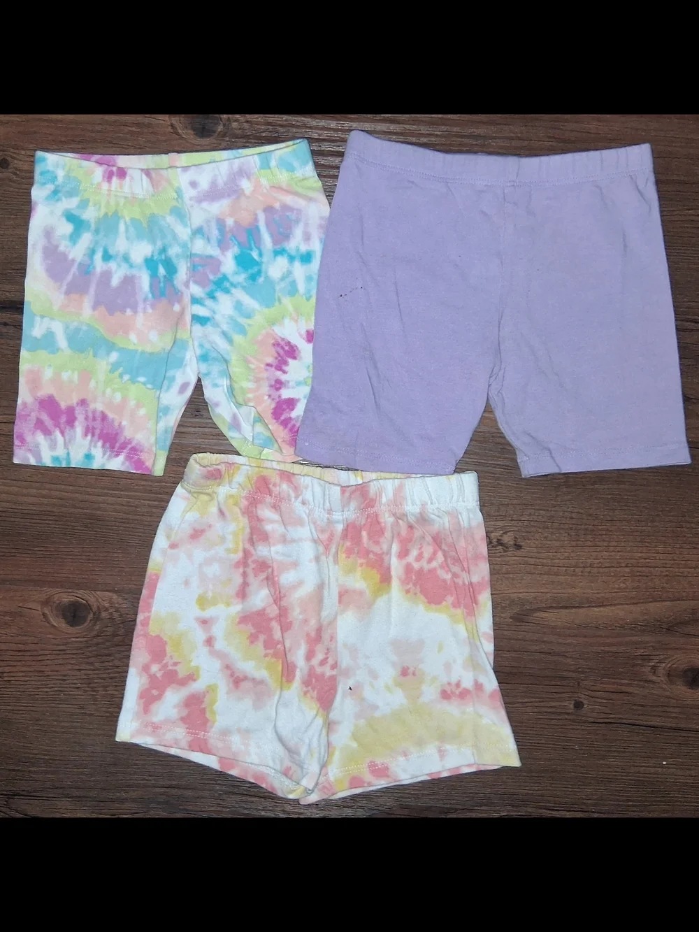 The Children's Place Pastel Tie-Dye & Lavender Bike Shorts (3-Pack)